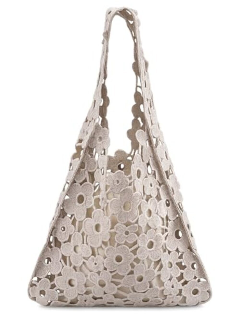 Flower Hollow out Crochet Knit Shoulder Bag Women's Boho